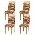 thumbnail image 1 of Yayeee 4 Pack Dining Chair Covers Stretch Parson Chairs Slipcovers Seat Protector, Abstract Desert Pattern, 1 of 6