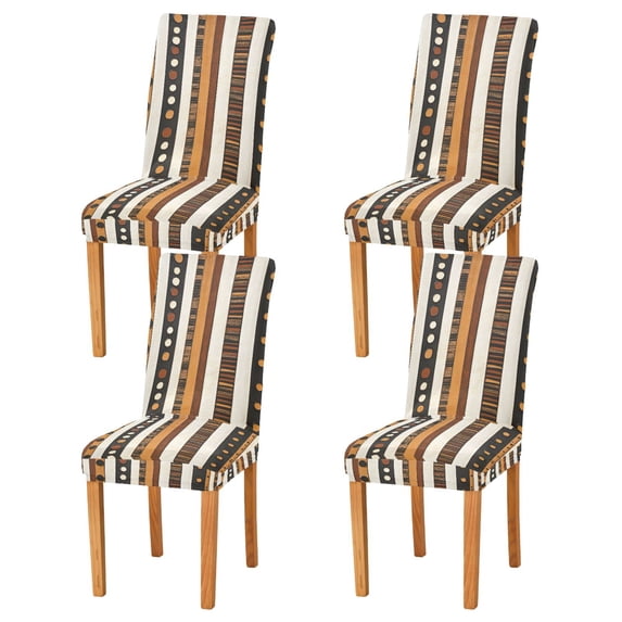 Yayeee 4 Pack Dining Chair Covers Stretch Parson Chairs Slipcovers Seat Protector, Abstract Dots