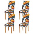 thumbnail image 1 of Yayeee 4 Pack Dining Chair Covers Stretch Parson Chairs Slipcovers Seat Protector, Abstract Wavy, 1 of 6
