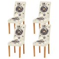 thumbnail image 1 of Yayeee 4 Pack Dining Chair Covers Stretch Parson Chairs Slipcovers Seat Protector, Beige Astronaut Planet, 1 of 6