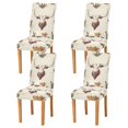 thumbnail image 1 of Yayeee 4 Pack Dining Chair Covers Stretch Parson Chairs Slipcovers Seat Protector, Beige Cowboy Pattern, 1 of 6