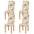 thumbnail image 1 of Yayeee 4 Pack Dining Chair Covers Stretch Parson Chairs Slipcovers Seat Protector, Beige Fall Books, 1 of 6