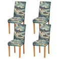 thumbnail image 1 of Yayeee 4 Pack Dining Chair Covers Stretch Parson Chairs Slipcovers Seat Protector, Beige Floating Whale, 1 of 6