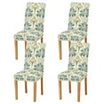 thumbnail image 1 of Yayeee 4 Pack Dining Chair Covers Stretch Parson Chairs Slipcovers Seat Protector, Beige Floral Pattern, 1 of 6