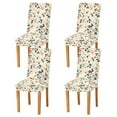 thumbnail image 1 of Yayeee 4 Pack Dining Chair Covers Stretch Parson Chairs Slipcovers Seat Protector, Beige Leaves Plaid, 1 of 6