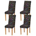 thumbnail image 1 of Yayeee 4 Pack Dining Chair Covers Stretch Parson Chairs Slipcovers Seat Protector, Black Neon Lightning, 1 of 6