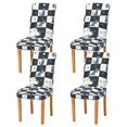 thumbnail image 1 of Yayeee 4 Pack Dining Chair Covers Stretch Parson Chairs Slipcovers Seat Protector, Blue Cat Stars, 1 of 6