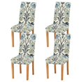 thumbnail image 1 of Yayeee 4 Pack Dining Chair Covers Stretch Parson Chairs Slipcovers Seat Protector, Blue Floral Pattern, 1 of 6