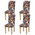 thumbnail image 1 of Yayeee 4 Pack Dining Chair Covers Stretch Parson Chairs Slipcovers Seat Protector, Bright Colorful Flowers Pattern, 1 of 6