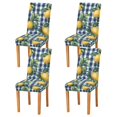 thumbnail image 1 of Yayeee 4 Pack Dining Chair Covers Stretch Parson Chairs Slipcovers Seat Protector, Cartoon Beige Lemon, 1 of 6