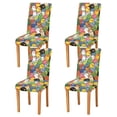 thumbnail image 1 of Yayeee 4 Pack Dining Chair Covers Stretch Parson Chairs Slipcovers Seat Protector, Cartoon Birds Pattern, 1 of 6