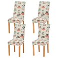 thumbnail image 1 of Yayeee 4 Pack Dining Chair Covers Stretch Parson Chairs Slipcovers Seat Protector, Cartoon Dog Reading Pattern, 1 of 6