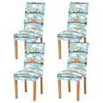 thumbnail image 1 of Yayeee 4 Pack Dining Chair Covers Stretch Parson Chairs Slipcovers Seat Protector, Cartoon Train Pattern, 1 of 6