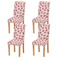 thumbnail image 1 of Yayeee 4 Pack Dining Chair Covers Stretch Parson Chairs Slipcovers Seat Protector, Cherries Pattern, 1 of 6