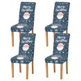 thumbnail image 1 of Yayeee 4 Pack Dining Chair Covers Stretch Parson Chairs Slipcovers Seat Protector, Christmas Santa, 1 of 6