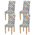 thumbnail image 1 of Yayeee 4 Pack Dining Chair Covers Stretch Parson Chairs Slipcovers Seat Protector, Colorful Art Pattern, 1 of 6