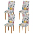 thumbnail image 1 of Yayeee 4 Pack Dining Chair Covers Stretch Parson Chairs Slipcovers Seat Protector, Cute Cat Pattern, 1 of 6