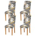 thumbnail image 1 of Yayeee 4 Pack Dining Chair Covers Stretch Parson Chairs Slipcovers Seat Protector, Cute Ghosts, 1 of 6