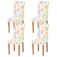 thumbnail image 1 of Yayeee 4 Pack Dining Chair Covers Stretch Parson Chairs Slipcovers Seat Protector, Cute Gummy Bears Pattern, 1 of 6
