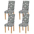 thumbnail image 1 of Yayeee 4 Pack Dining Chair Covers Stretch Parson Chairs Slipcovers Seat Protector, Cute Llamas Pattern, 1 of 6