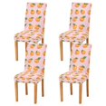 thumbnail image 1 of Yayeee 4 Pack Dining Chair Covers Stretch Parson Chairs Slipcovers Seat Protector, Cute Oranges, 1 of 6