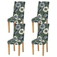 thumbnail image 1 of Yayeee 4 Pack Dining Chair Covers Stretch Parson Chairs Slipcovers Seat Protector, Dark Floral, 1 of 6
