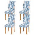 thumbnail image 1 of Yayeee 4 Pack Dining Chair Covers Stretch Parson Chairs Slipcovers Seat Protector, Floral Easter Rabbits, 1 of 6