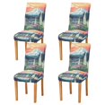 thumbnail image 1 of Yayeee 4 Pack Dining Chair Covers Stretch Parson Chairs Slipcovers Seat Protector, Floral Mountain, 1 of 6