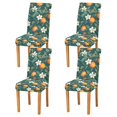 thumbnail image 1 of Yayeee 4 Pack Dining Chair Covers Stretch Parson Chairs Slipcovers Seat Protector, Floral Orange Pattern, 1 of 6