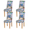 thumbnail image 1 of Yayeee 4 Pack Dining Chair Covers Stretch Parson Chairs Slipcovers Seat Protector, Floral Window, 1 of 6