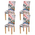thumbnail image 1 of Yayeee 4 Pack Dining Chair Covers Stretch Parson Chairs Slipcovers Seat Protector, Flowers and Leaves, 1 of 6