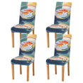 thumbnail image 1 of Yayeee 4 Pack Dining Chair Covers Stretch Parson Chairs Slipcovers Seat Protector, Goldfish Bowl, 1 of 6