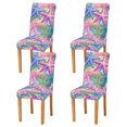 thumbnail image 1 of Yayeee 4 Pack Dining Chair Covers Stretch Parson Chairs Slipcovers Seat Protector, Gradient Starfish Pattern, 1 of 6