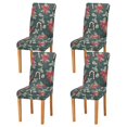 thumbnail image 1 of Yayeee 4 Pack Dining Chair Covers Stretch Parson Chairs Slipcovers Seat Protector, Green Christmas Candy Canes, 1 of 6