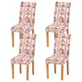 thumbnail image 1 of Yayeee 4 Pack Dining Chair Covers Stretch Parson Chairs Slipcovers Seat Protector, Green Christmas Houses, 1 of 6