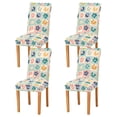 thumbnail image 1 of Yayeee 4 Pack Dining Chair Covers Stretch Parson Chairs Slipcovers Seat Protector, Green Floral, 1 of 6