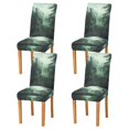 thumbnail image 1 of Yayeee 4 Pack Dining Chair Covers Stretch Parson Chairs Slipcovers Seat Protector, Green Forest, 1 of 6