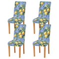 thumbnail image 1 of Yayeee 4 Pack Dining Chair Covers Stretch Parson Chairs Slipcovers Seat Protector, Green Lemon Plaid, 1 of 6