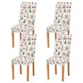 thumbnail image 1 of Yayeee 4 Pack Dining Chair Covers Stretch Parson Chairs Slipcovers Seat Protector, Green Nordic Christmas, 1 of 6
