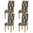 thumbnail image 1 of Yayeee 4 Pack Dining Chair Covers Stretch Parson Chairs Slipcovers Seat Protector, Green Tartan Pattern, 1 of 6