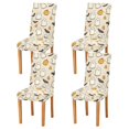 thumbnail image 1 of Yayeee 4 Pack Dining Chair Covers Stretch Parson Chairs Slipcovers Seat Protector, Halloween Cute Ghosts, 1 of 6