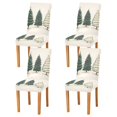 thumbnail image 1 of Yayeee 4 Pack Dining Chair Covers Stretch Parson Chairs Slipcovers Seat Protector, Hand Drawn Christmas, 1 of 6