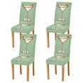 thumbnail image 1 of Yayeee 4 Pack Dining Chair Covers Stretch Parson Chairs Slipcovers Seat Protector, Lemon Juice, 1 of 6
