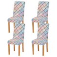 thumbnail image 1 of Yayeee 4 Pack Dining Chair Covers Stretch Parson Chairs Slipcovers Seat Protector, Orange Art Pattern, 1 of 6