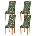 thumbnail image 1 of Yayeee 4 Pack Dining Chair Covers Stretch Parson Chairs Slipcovers Seat Protector, Orange Flowers, 1 of 6
