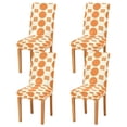 thumbnail image 1 of Yayeee 4 Pack Dining Chair Covers Stretch Parson Chairs Slipcovers Seat Protector, Orange Geometric Pattern, 1 of 6