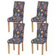 thumbnail image 1 of Yayeee 4 Pack Dining Chair Covers Stretch Parson Chairs Slipcovers Seat Protector, Pink Christmas Splendor, 1 of 6
