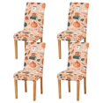 thumbnail image 1 of Yayeee 4 Pack Dining Chair Covers Stretch Parson Chairs Slipcovers Seat Protector, Pink Fall Coffee, 1 of 6