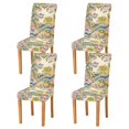 thumbnail image 1 of Yayeee 4 Pack Dining Chair Covers Stretch Parson Chairs Slipcovers Seat Protector, Pink Floral Wave, 1 of 6