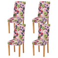 thumbnail image 1 of Yayeee 4 Pack Dining Chair Covers Stretch Parson Chairs Slipcovers Seat Protector, Pink Kiwi, 1 of 6